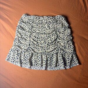 Kiriols Los Angeles Cheetah Print Mini Skirt with Ruching Large